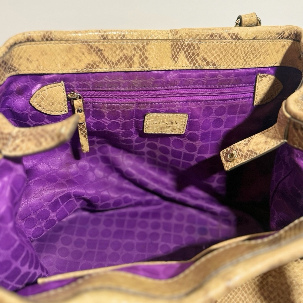 Kate Spade Python Snake Print Leather Shoulder Sa… - image 7